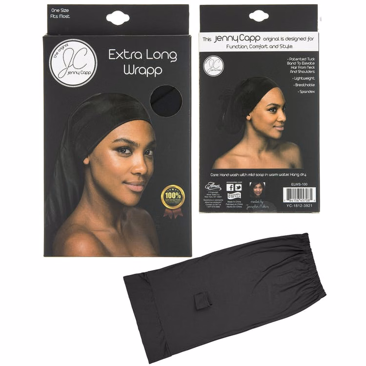 Hair Wrapp - Tuck Band Black Extra Long