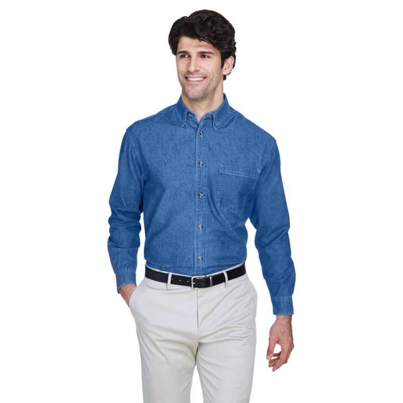 UltraClub Men's Cypress Denim With Pocket
