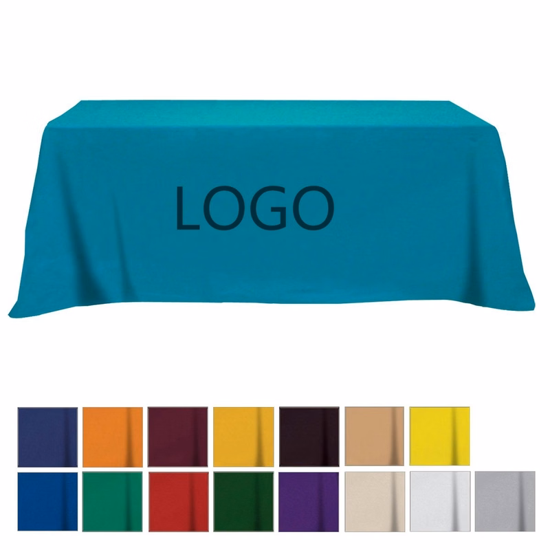 4-Sided Customized Throw Style Table Cover - 6' STANDARD TAB