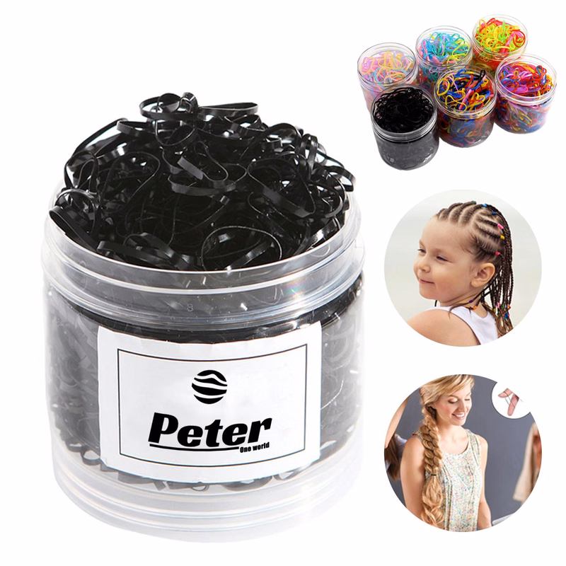 500Pcs Disposable Kids Elastic Hair Rubber Bands