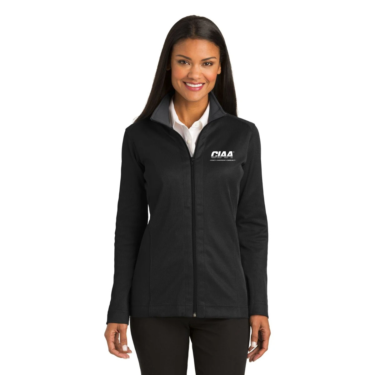 Port Authority® Ladies Vertical Texture Jacket w/ Full Zipper 1