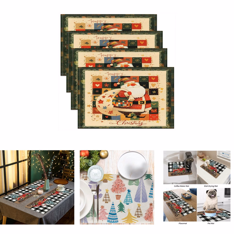 Customized Full Color Christmas Placemat