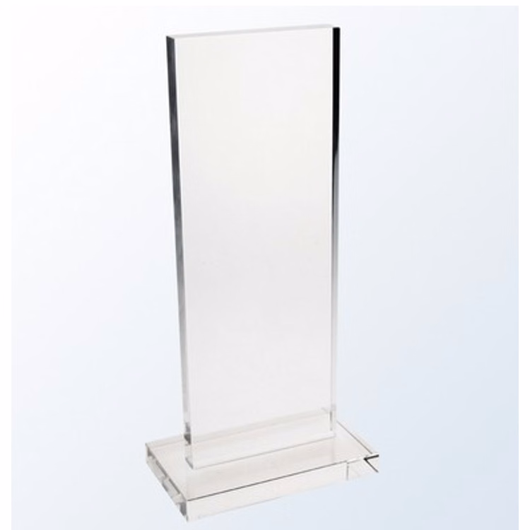 High Rise Plaque Optic Crystal Award - Small