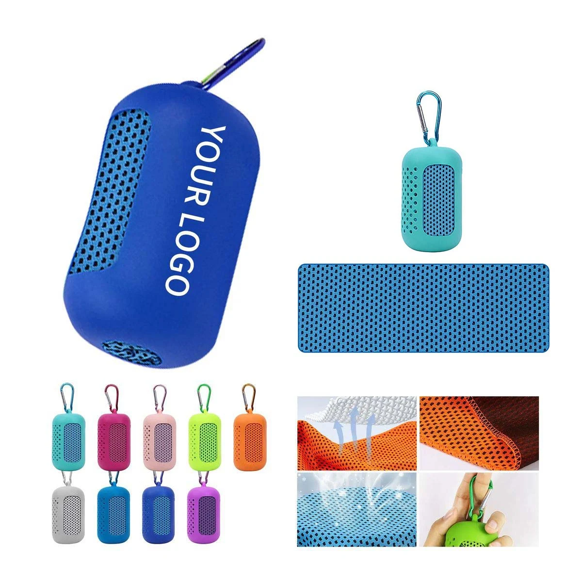 Lightweight Quick Dry Towel with Carabiner for Travel 1