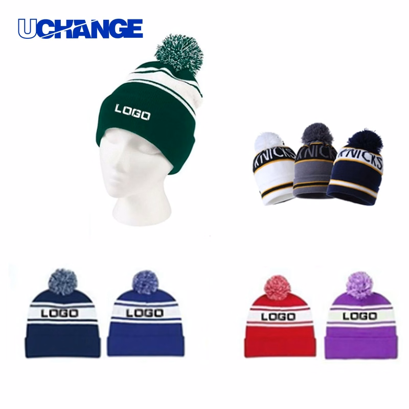 Pom Knit Beanie Hat