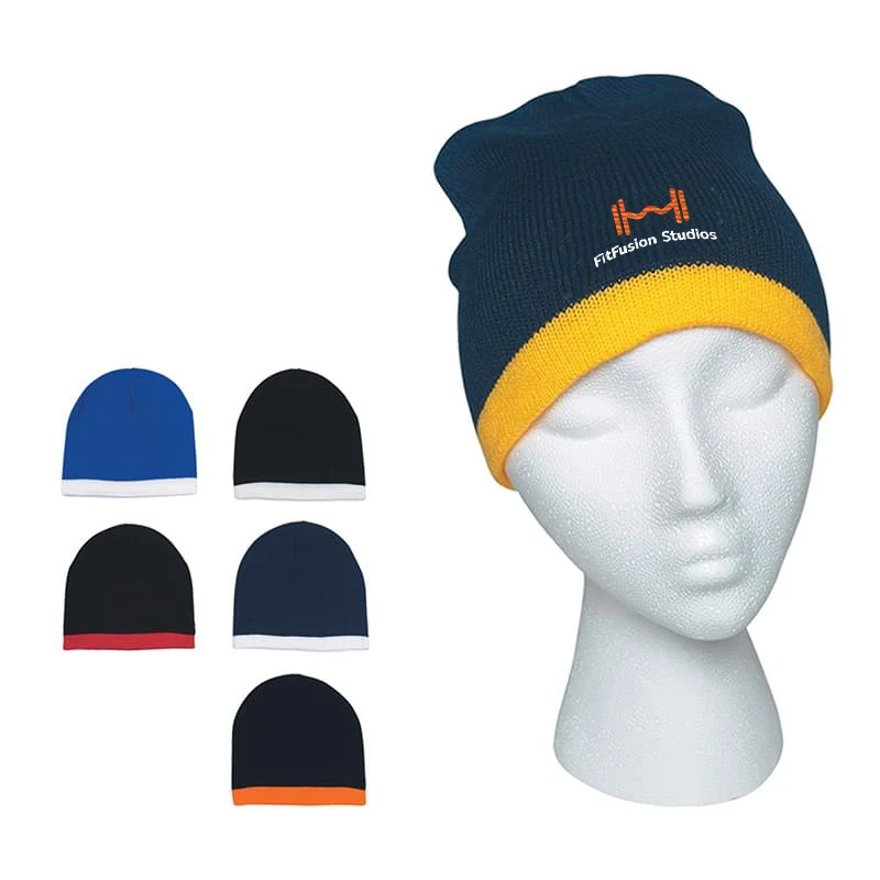 Striped Knitted Beanie 1