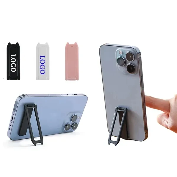 Custom Mini ABS Foldable Adhesive Phone Stand Holder — Universal Mobile Device Dock 1