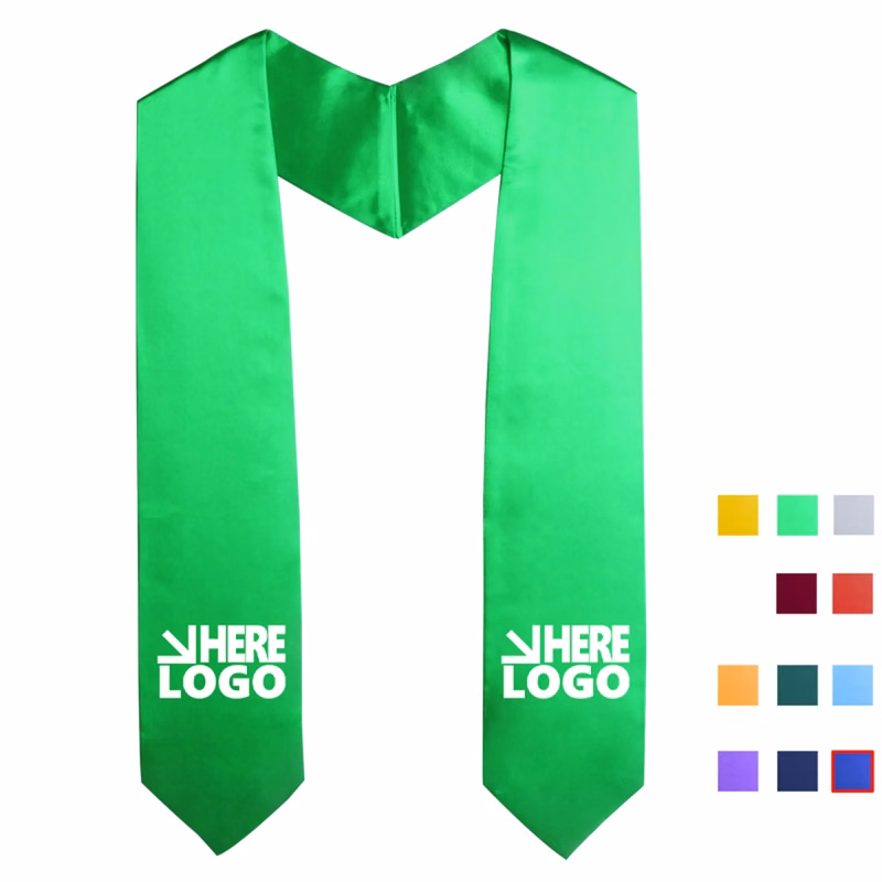 Graduation Plain Stole For Unisex MOQ 50PCS
