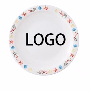 7.25 Inch Retro Floral Dinner Plate Serving Tray