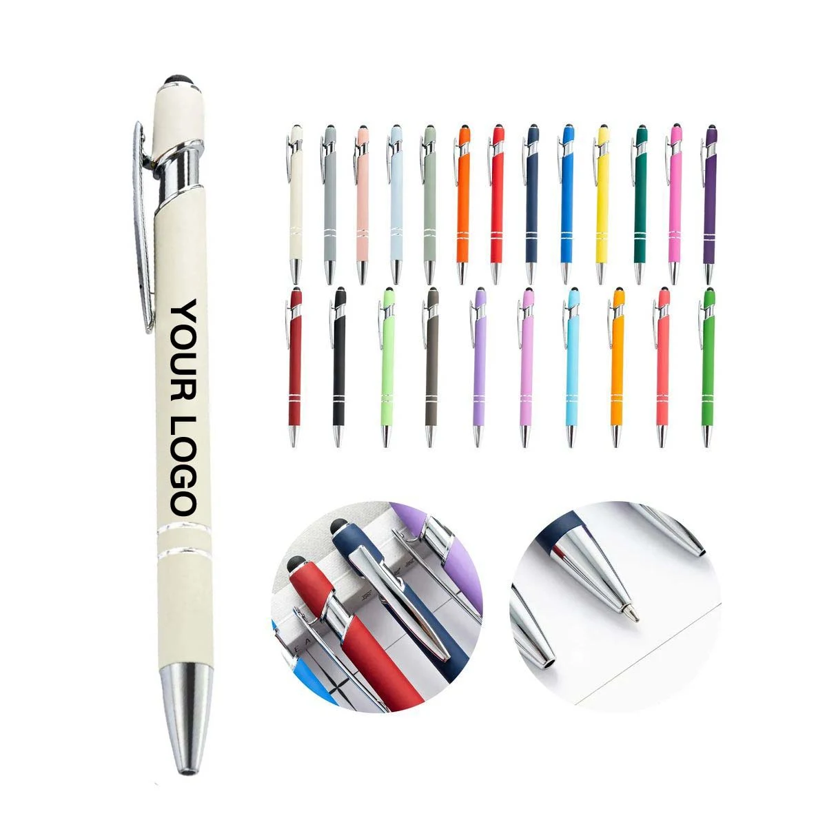 Metal Retractable Stylus Pen for Writing and Screens 1
