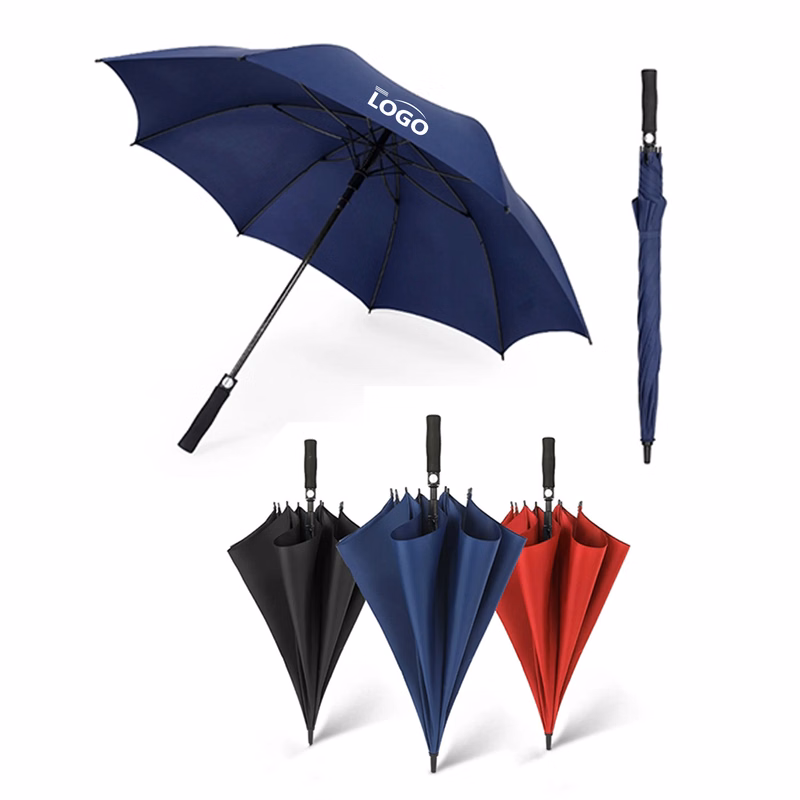 Durable Golf Long 8 Ribs Fiber Umbrella