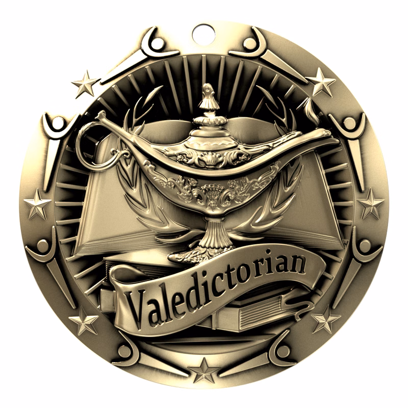 Valedictorian World Class Medallion (3")