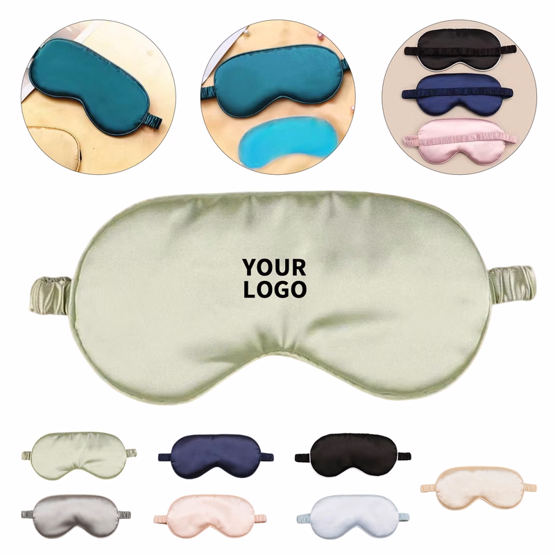 Imitated Silk Eye Mask Elastic Strap Design
