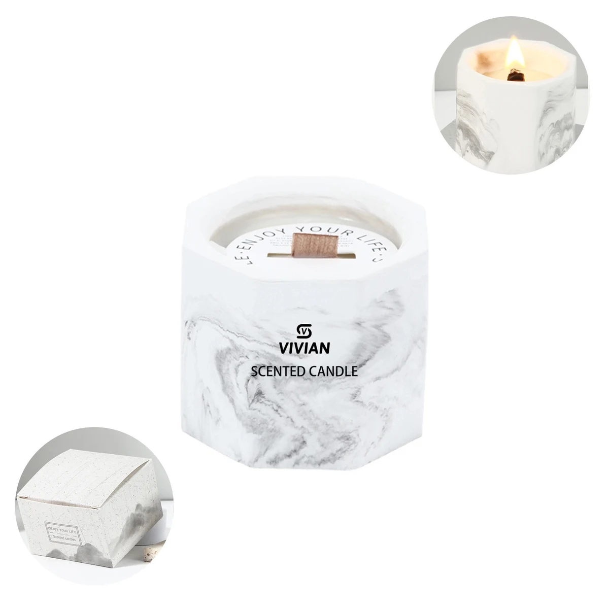 3.5 Oz. Marbled Scented Candles 1