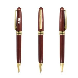 Nature Red Wooden Twist Writing Pen 1