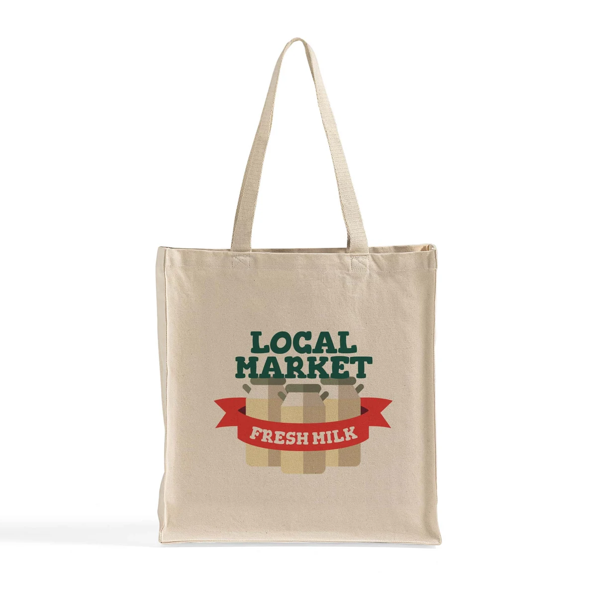 Organic Shopper Canvas Tote Bag, custom tote bag with logo imprint 1