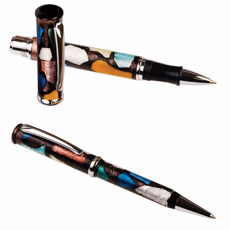 Ipicasso Twist Action Ballpoint Pen & Screw Off Cap Rollerball
