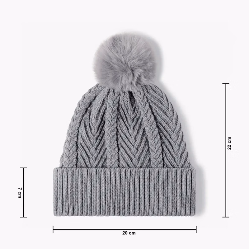 Groovy Acrylic Beanies w/ Pom