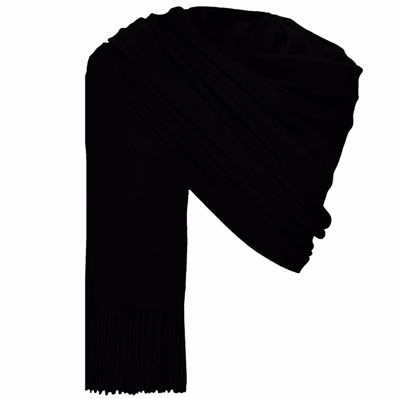 Black Viscose Pashmina