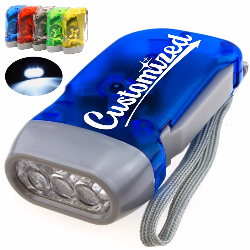 Hand Crank LED Flashlight with Dynamo Power