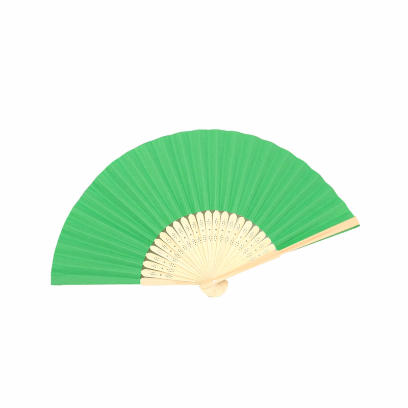 Bamboo Frame Paper Folding Fan Full Color Center Print