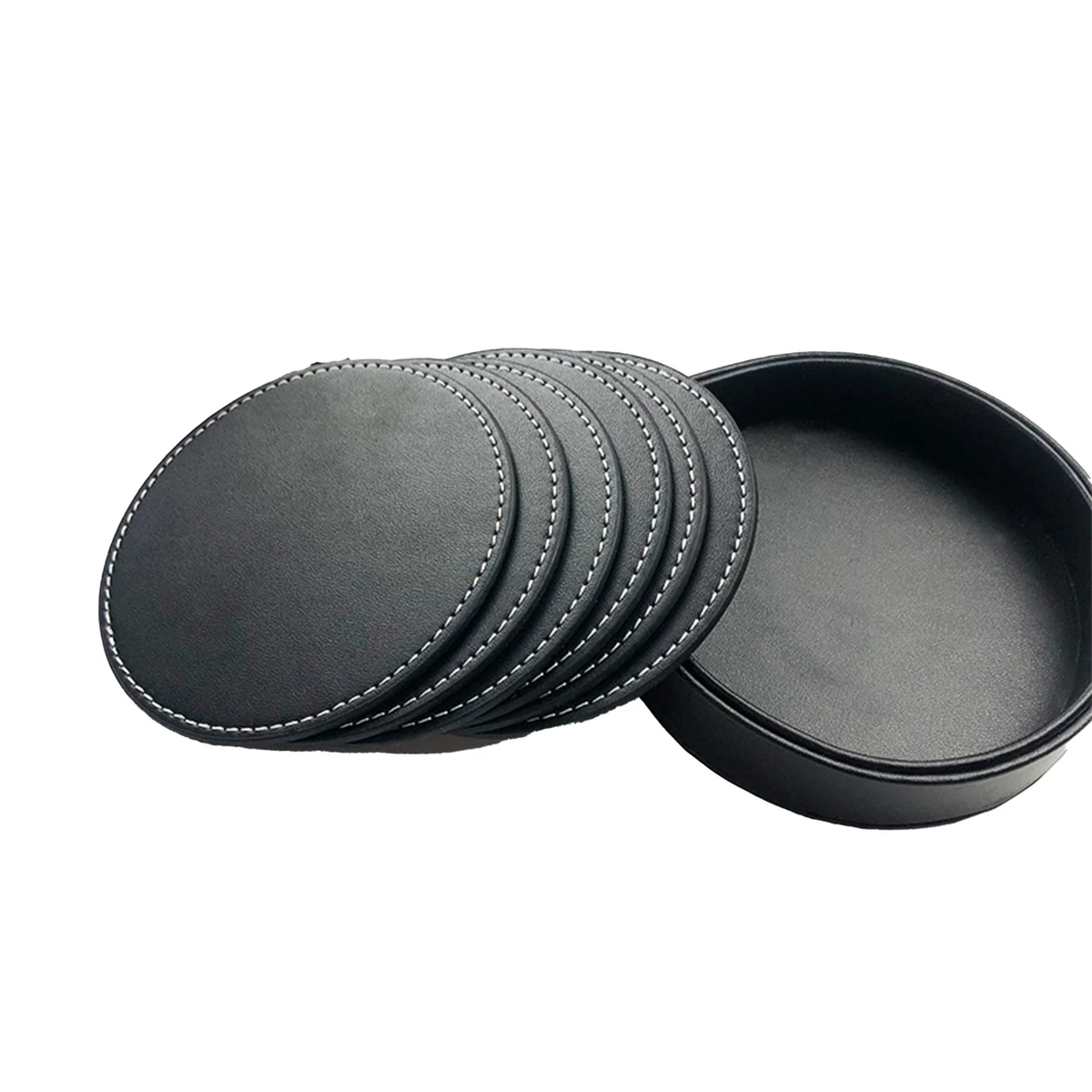 MOQ 50pcs PU Leather Drink Coasters 1