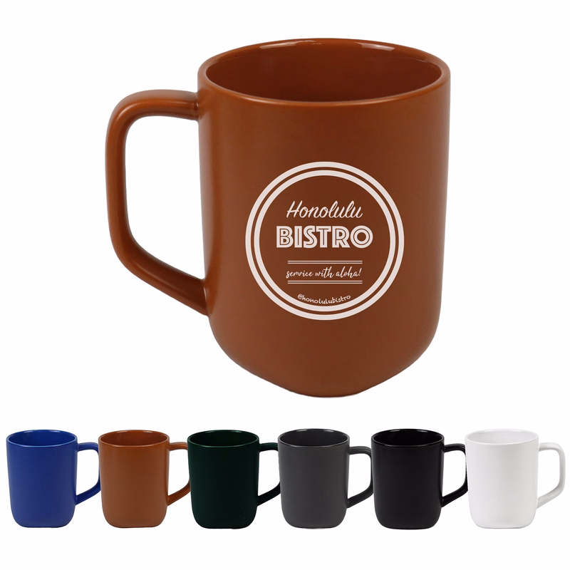 18oz Recycled Ceramic Mug w/ Triangle Bottom
