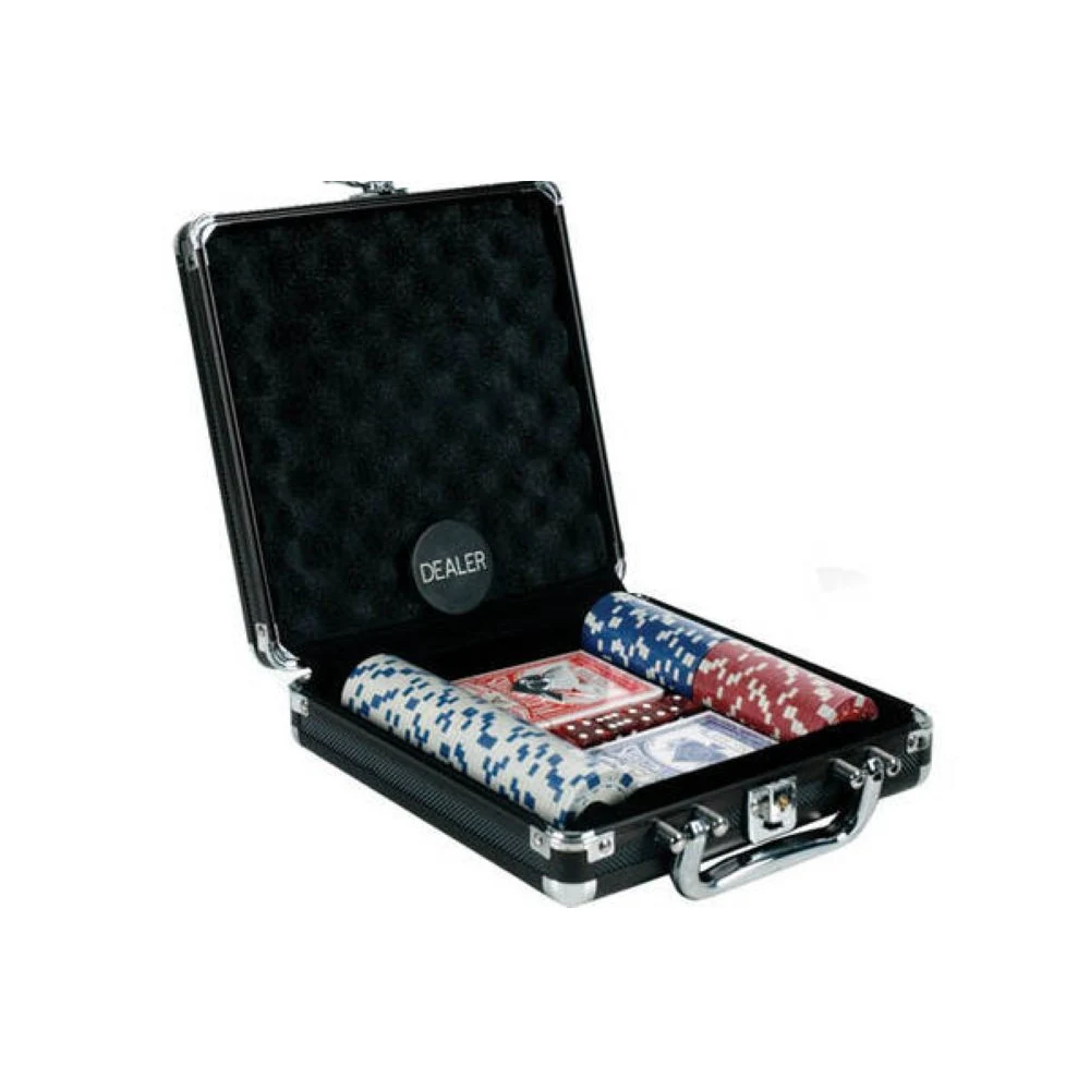 100pcs Poker Chip Set in Aluminum Case 1