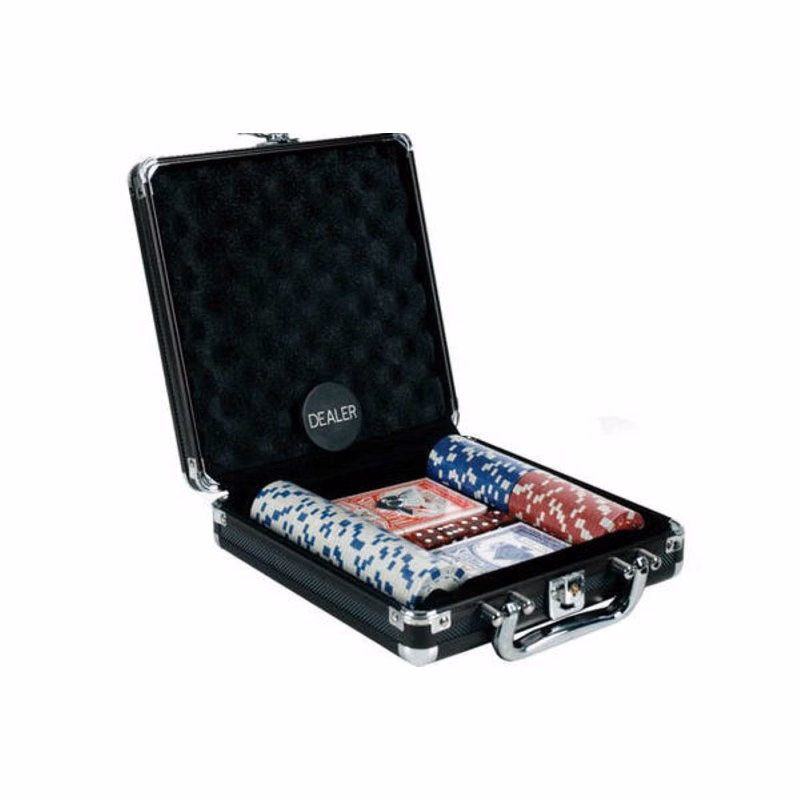 100pcs Poker Chip Set in Aluminum Case