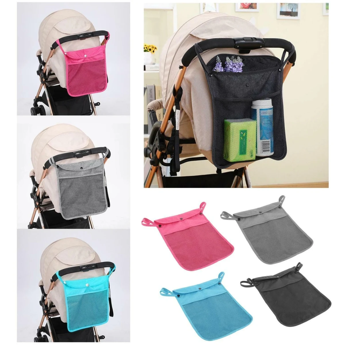 Baby Stroller Organizer Mesh Bag 1