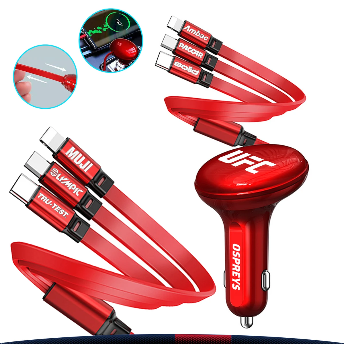 Timo Retractable Car Charger 1