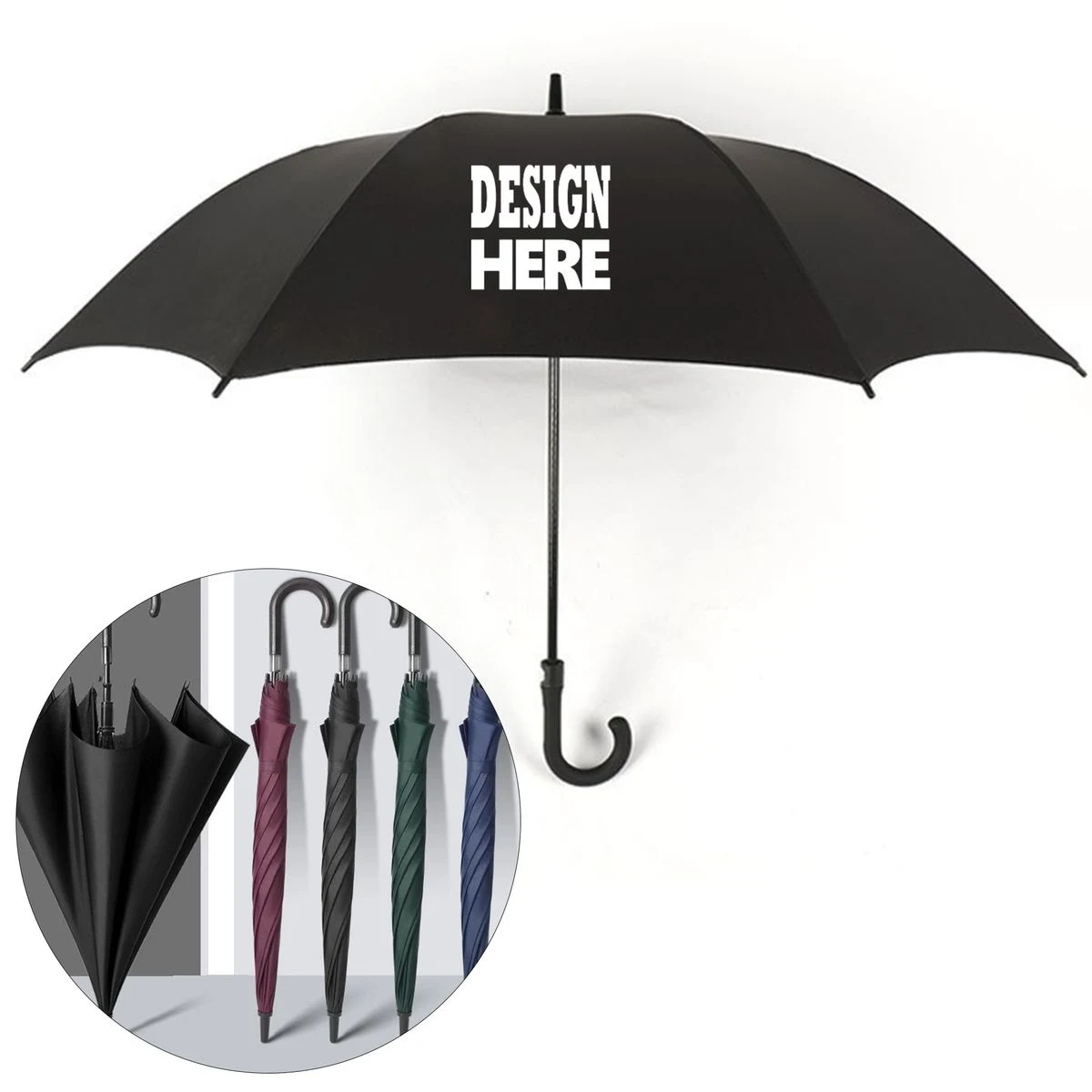 Button Auto Open Golf Umbrella 1