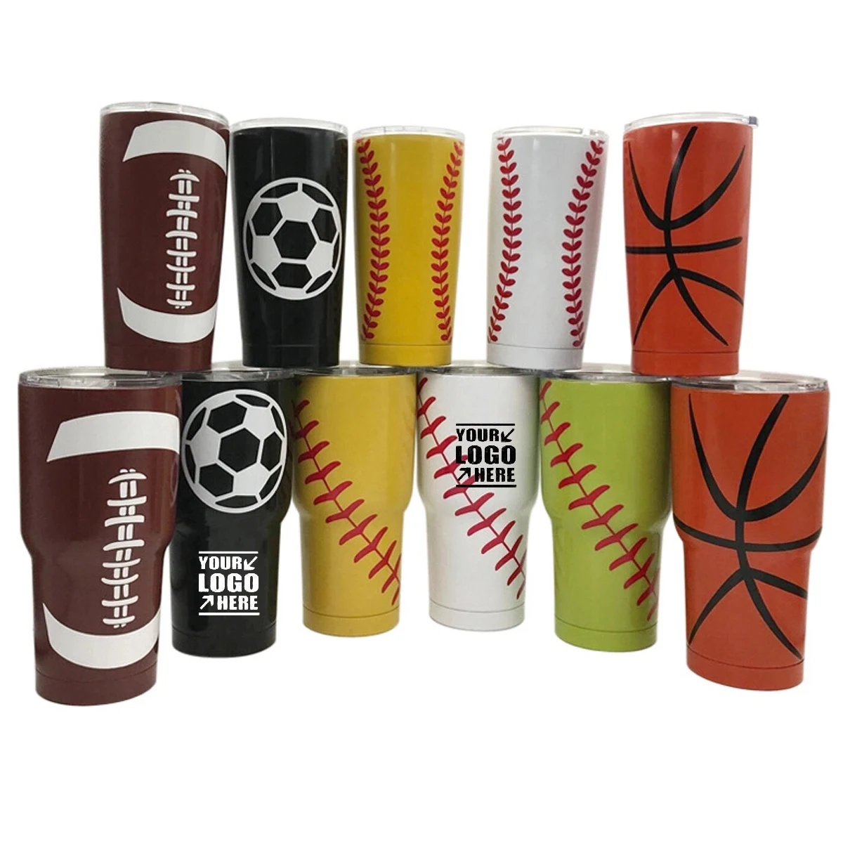Football Print 20-30Oz Tumbler Ss Vacuum 1
