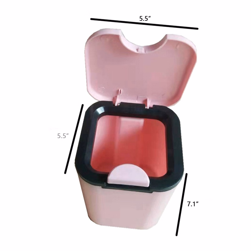 Office Mini Curbside Trash Can with Lid