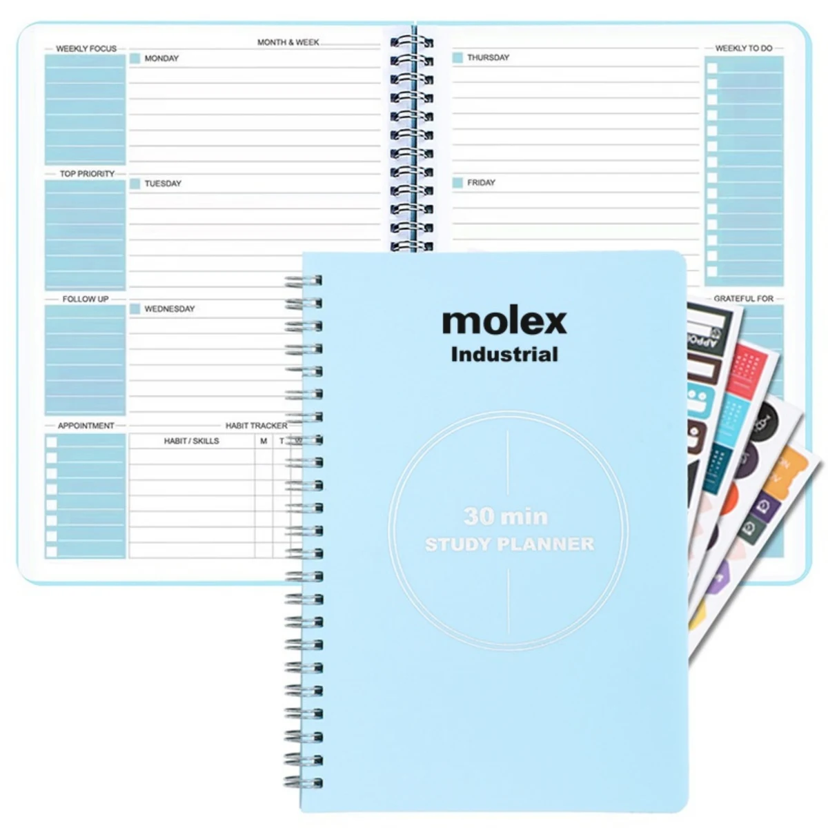 A5 52 Sheets Undated Weekly Planner 1