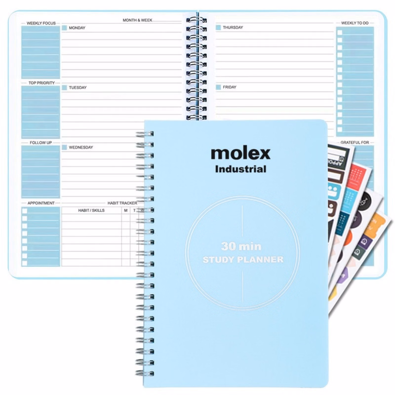 A5 52 Sheets Undated Weekly Planner