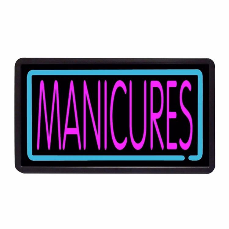 Manicures 13" x 24" Simulated Neon Sign