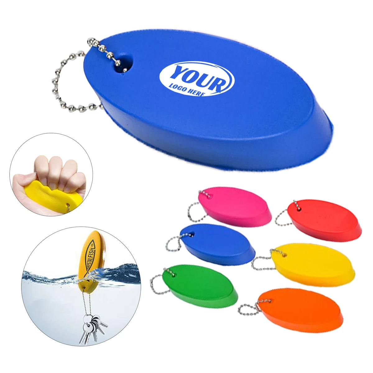 Floating Oval Key Ring 1