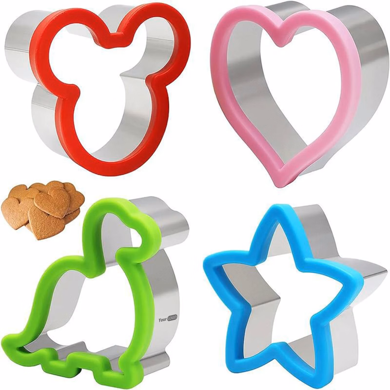 4 Pcs Cookie Cutter Set Cake Biscuit Molds