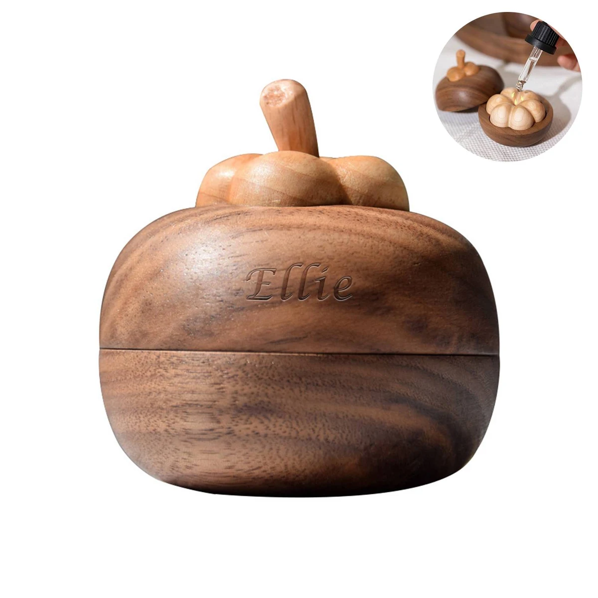 Mangosteen-shaped Wooden Oil Diffuser 1