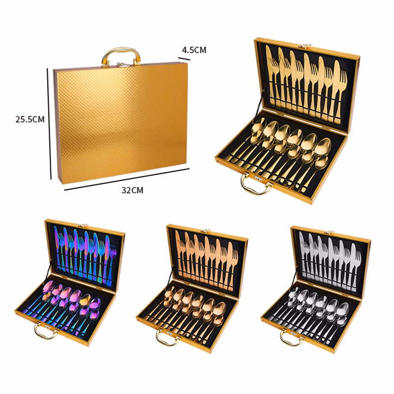 Stainless Steel Tableware Set 24 Pcs With Gift Box