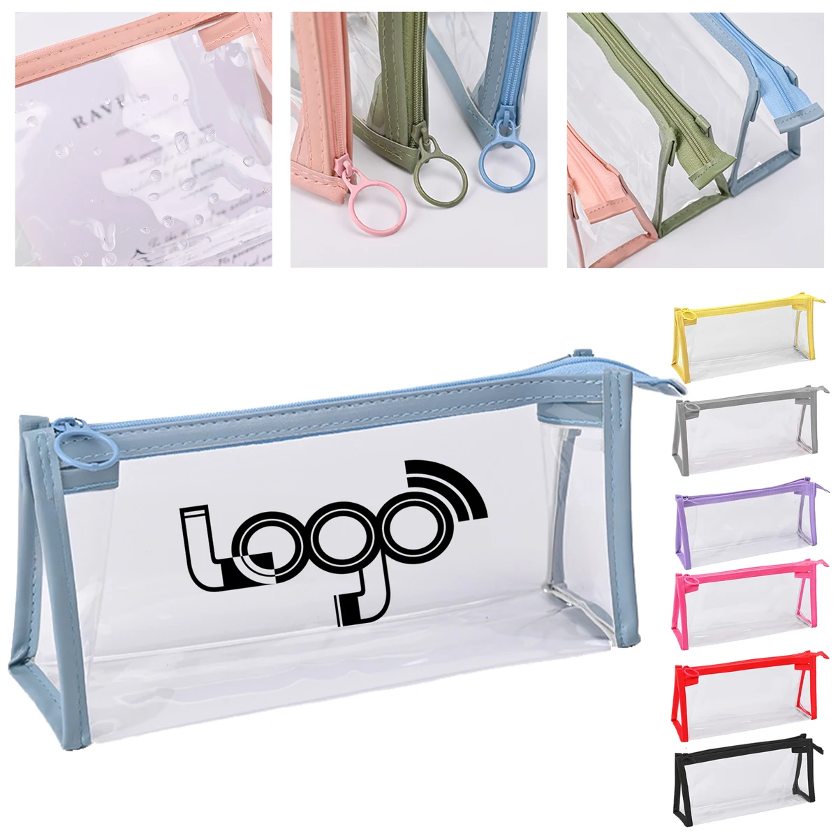 Transparent PVC Triangle Pencil Case 1