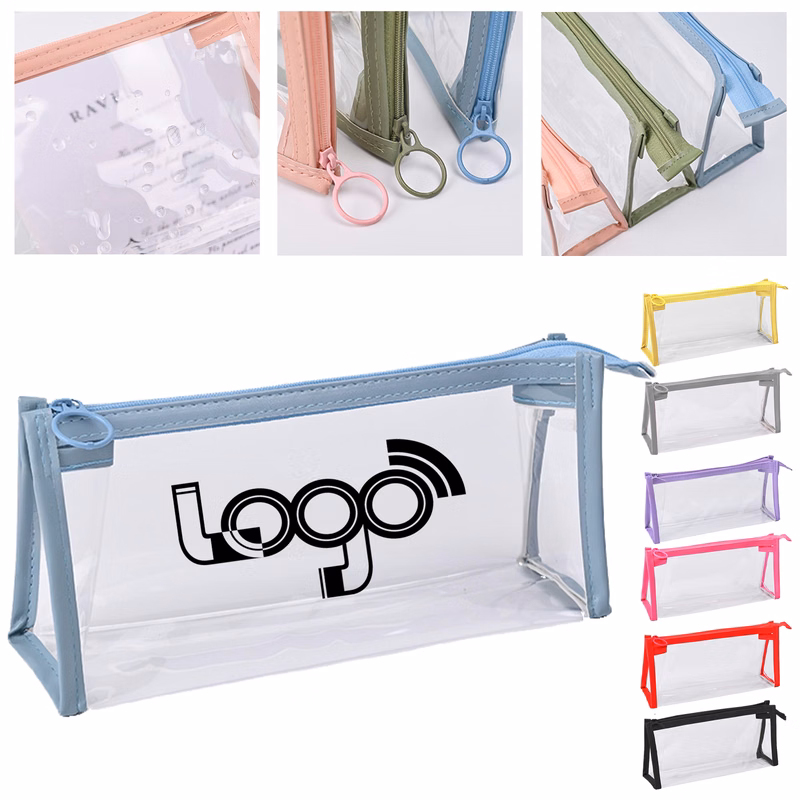 Transparent PVC Triangle Pencil Case