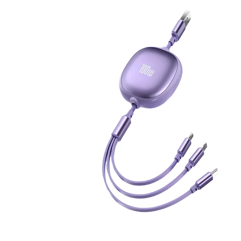 Aluminum Retractable 3 in 1 Cable 1