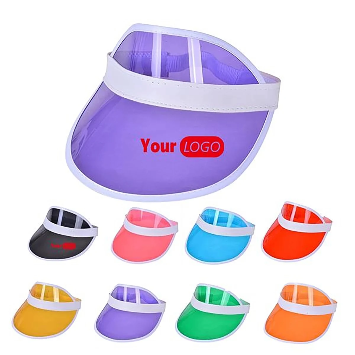 MOQ50pcs Unisex Iridescent Colored Sun Visor 1