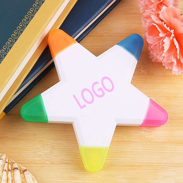 Star Shaped 5 Color Highlighter