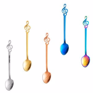 5.19 Inch Music Note Clover Coffee Spoon