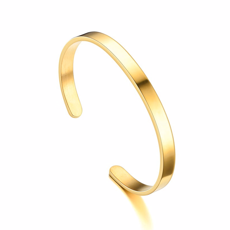 Stainless Steel C-shaped Open Bracelet