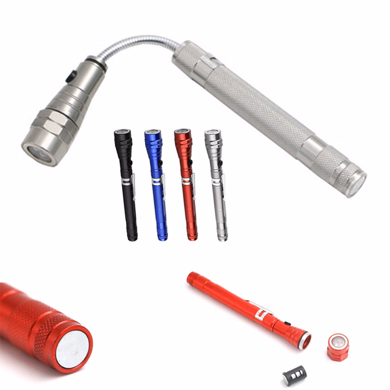 Telescopic Aluminum Flashlight With Magnet