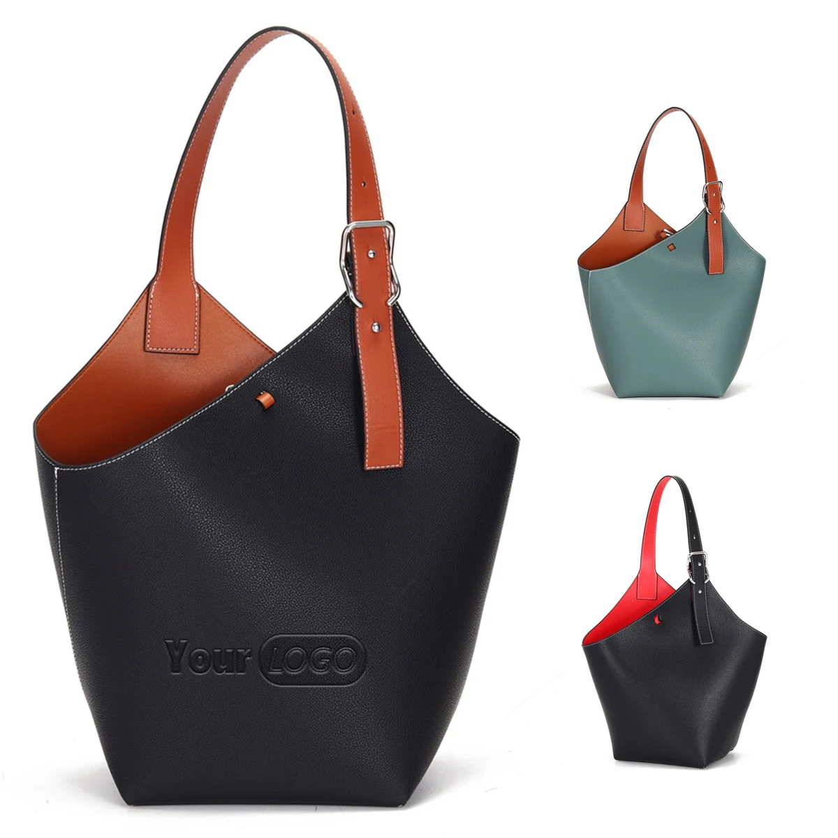 Genuine Leather Large-capacity commuter cross-body bag 1